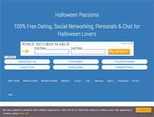 Tablet Screenshot of halloweenpassions.com